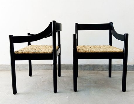 Carimate armchair black by Vico Magistretti
