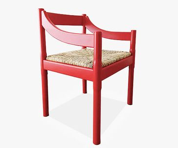 Carimate armchair red, rush