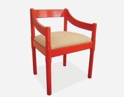Carimate armchair red, textile